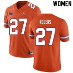 Women's Florida Gators #27 Jahari Rogers NCAA Nike Orange Authentic Stitched College Football Jersey NNH1262KD